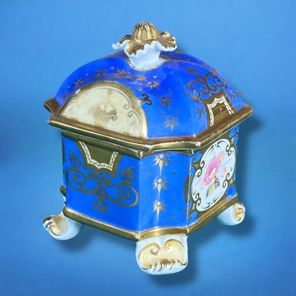 (Clearance) English Porcelain Square Inkwell & Cover - Image 10