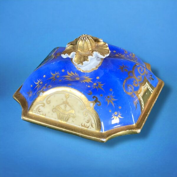 (Clearance) English Porcelain Square Inkwell & Cover - Image 9