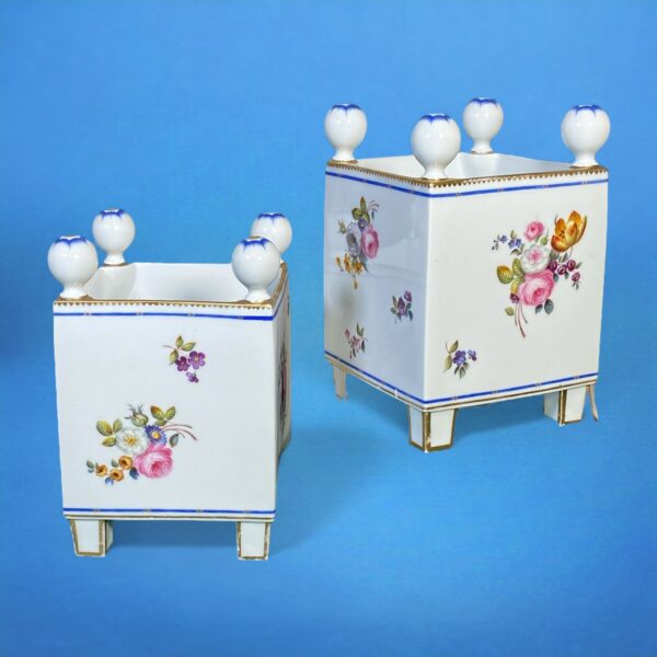 Pair of 19th Century Sevres Style Square Plant Pots - Image 12