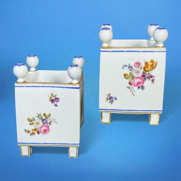 Pair of 19th Century Sevres Style Square Plant Pots - Image 13