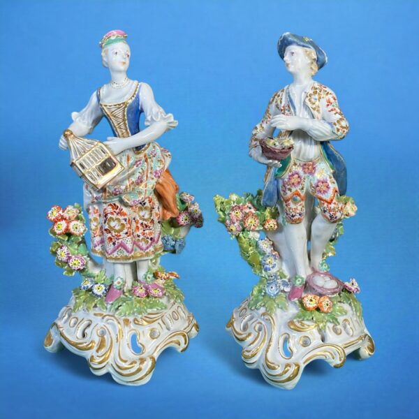 Pair of C18th Bow Figures - Liberty & Matrimony