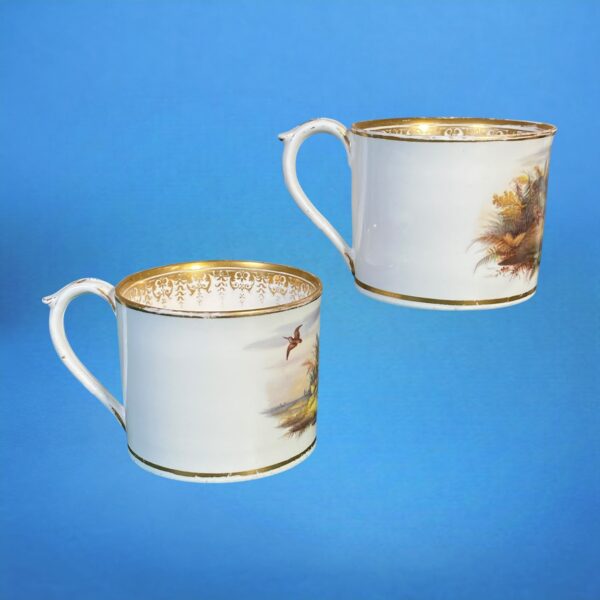 Pair of C19th SPODE Porter Mugs, with Sporting Scenes. - Image 3