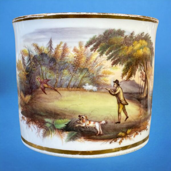 Pair of C19th SPODE Porter Mugs, with Sporting Scenes. - Image 6