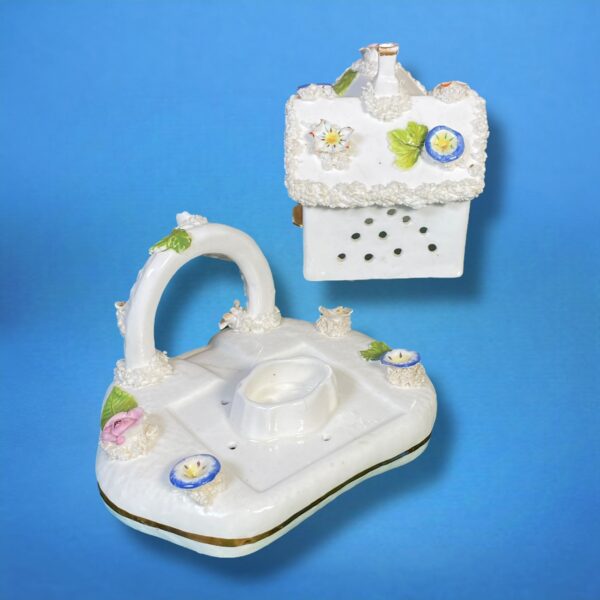 Staffordshire porcelain Cottage Pastille Burner - Image 4