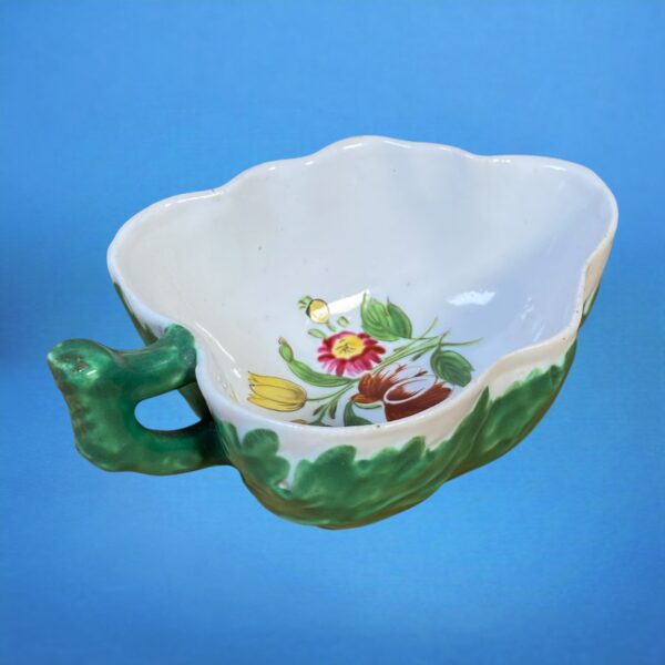 18th Century Italian Porcelain Leaf Shape Butter Boat - Image 3