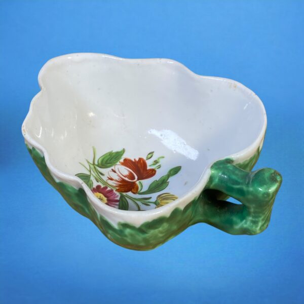 18th Century Italian Porcelain Leaf Shape Butter Boat - Image 2