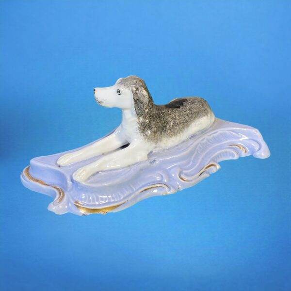 Staffordshire Model of a Dog on a Lavander Coloured Base. - Image 6