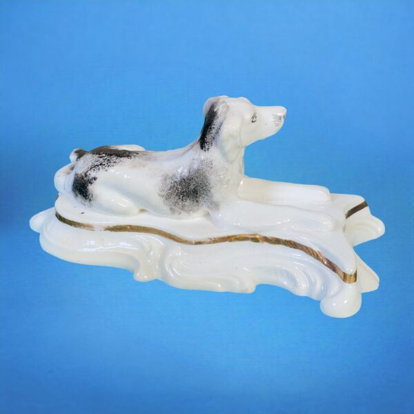 Staffordshire Porcelain Model of a Dog on Rococo Base. - Image 6