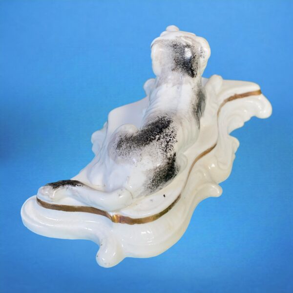 Staffordshire Porcelain Model of a Dog on Rococo Base. - Image 5