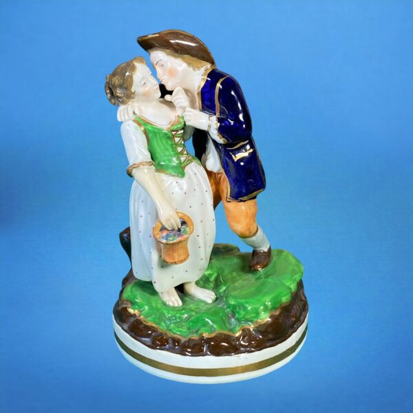 Rare Pair of Staffordshire Figures - Couples Embracing... - Image 9