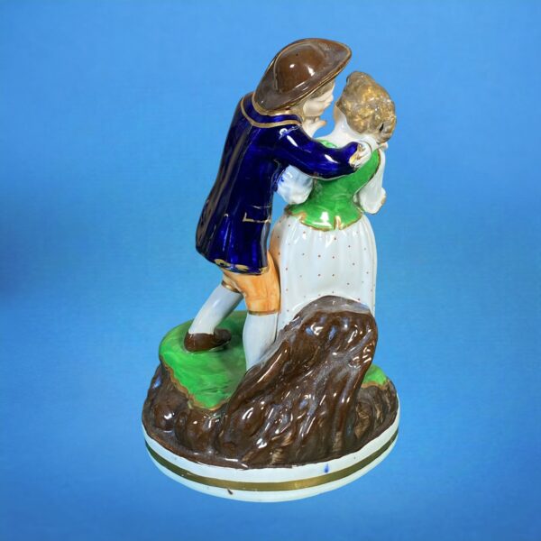 Rare Pair of Staffordshire Figures - Couples Embracing... - Image 7