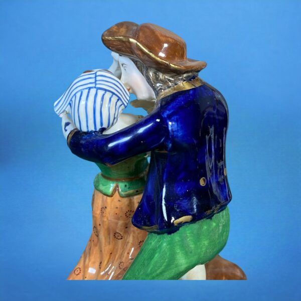 Rare Pair of Staffordshire Figures - Couples Embracing... - Image 2