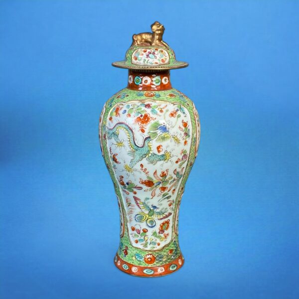 Chinese Export 'Clobbered' Vase (a)