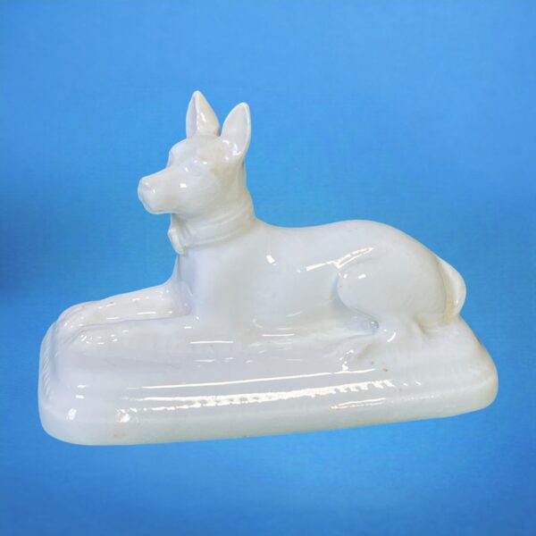 Worcester Porcelain Model of a Dog.