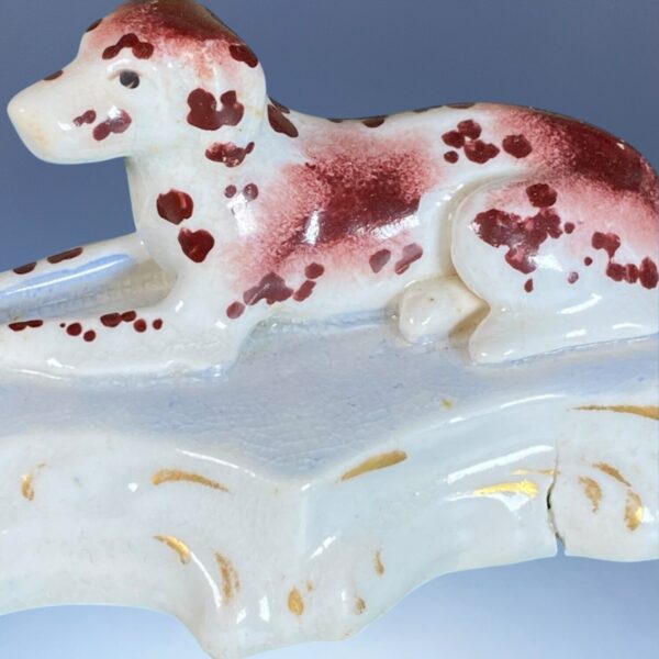 (Clearance) Pair of C19th Staffordshire Recumbent Dogs. - Image 3