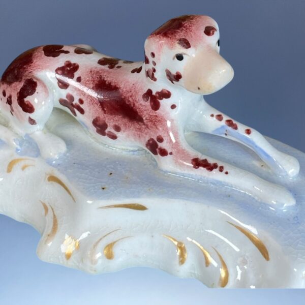 (Clearance) Pair of C19th Staffordshire Recumbent Dogs. - Image 7