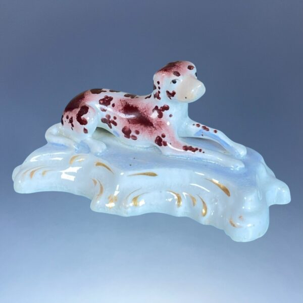 (Clearance) Pair of C19th Staffordshire Recumbent Dogs. - Image 8