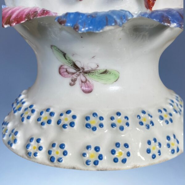C18th Garniture of Bow Porcelain 'Frill' Vases & Covers. - Image 11