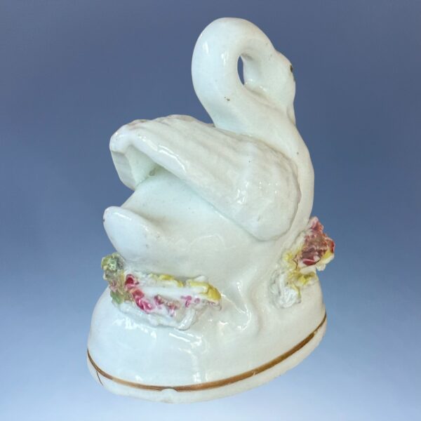 Staffordshire Porcelain Miniature Swan, c1840. - Image 4