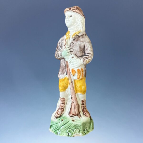 Early Staffordshire Figure of a Gamekeeper. - Image 2