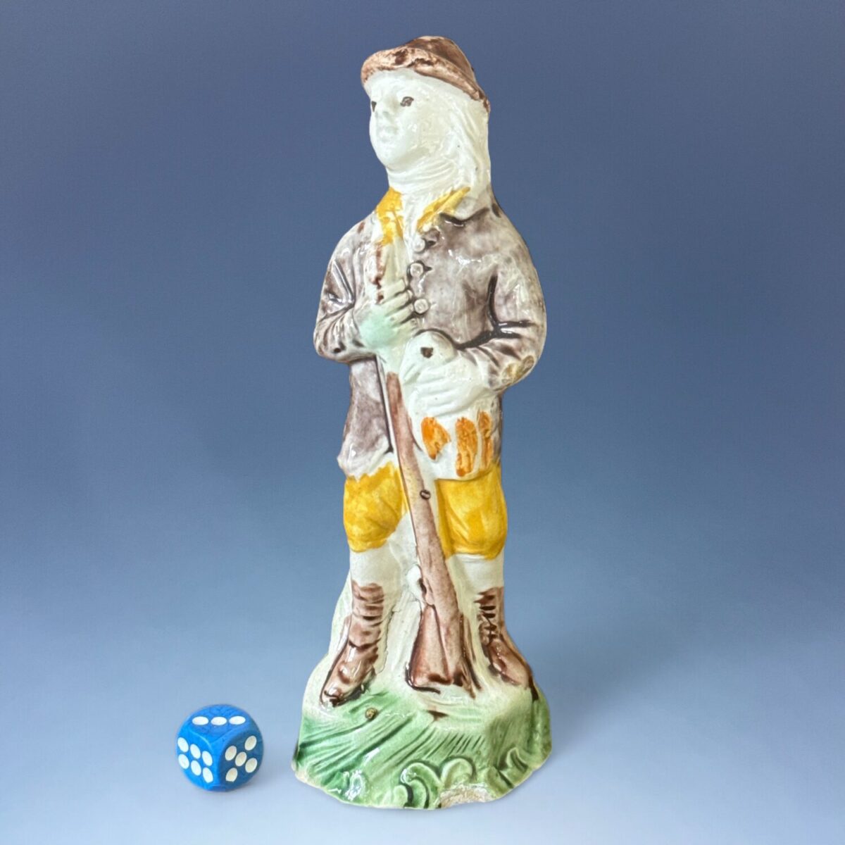 Early Staffordshire Figure of a Gamekeeper.