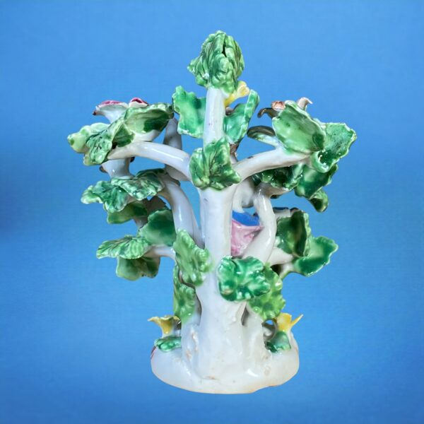 C18th Bow Porcelain Figure of a Putto in a Floral Arbour - Image 4