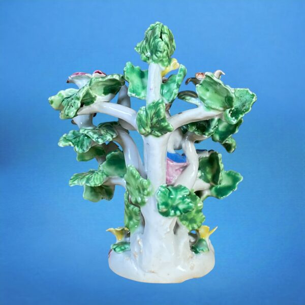 C18th Bow Porcelain Figure of a Putto in a Floral Arbour - Image 2