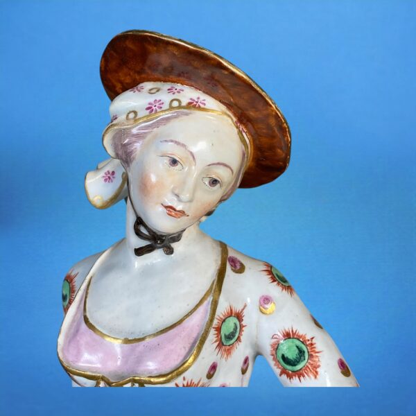 Very Large Pair of Derby Porcelain Figures of Dancers. - Image 12