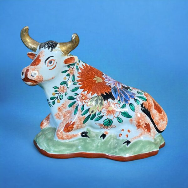 Dutch Delft Style Model of a Cow.