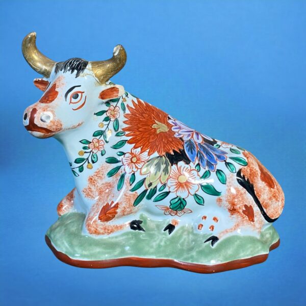 Dutch Delft Style Model of a Cow. - Image 7