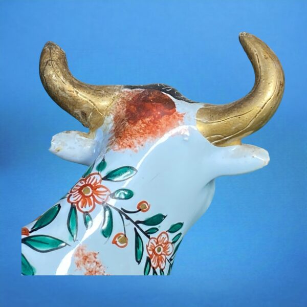 Dutch Delft Style Model of a Cow. - Image 5