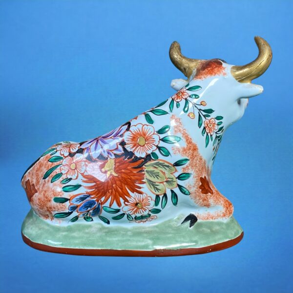 Dutch Delft Style Model of a Cow. - Image 4