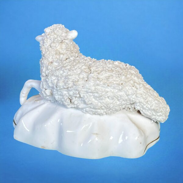 Staffordshire Porcelain Recumbent Ewe - Image 4