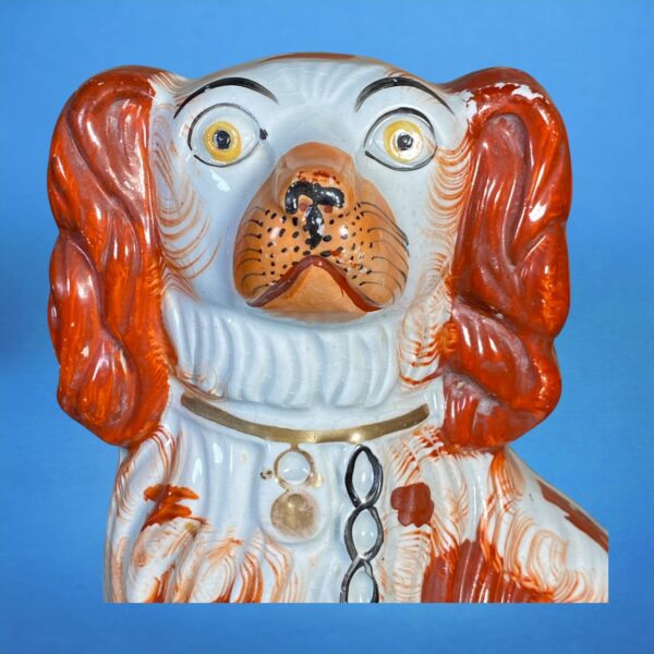 Victorian Staffordshire Seated Spaniel - Image 5