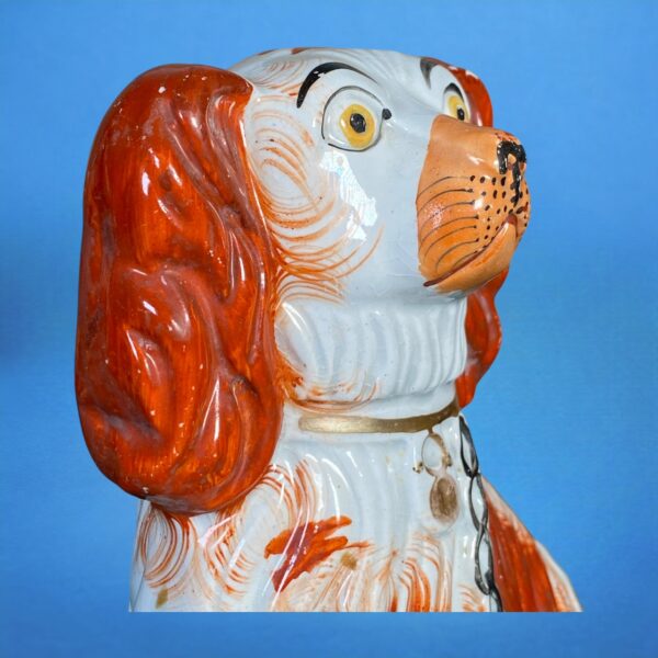 Victorian Staffordshire Seated Spaniel - Image 7