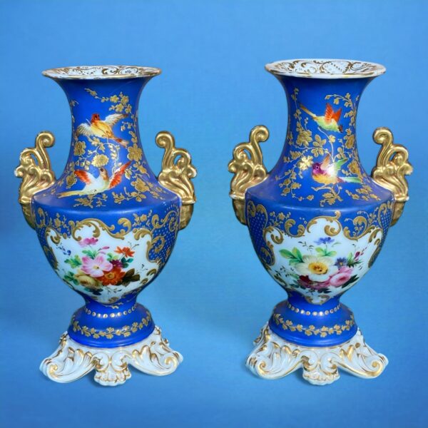 Pair of C19th Palais-Royal Porcelain Vases