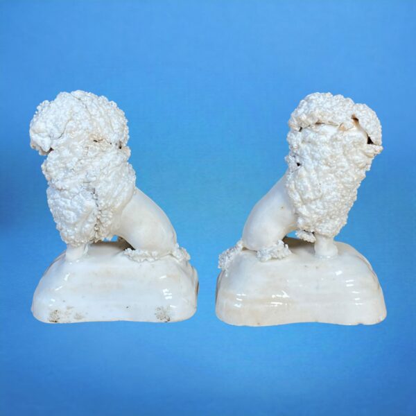 Pair of Staffordshire Porcelain Miniature Poodles. - Image 3