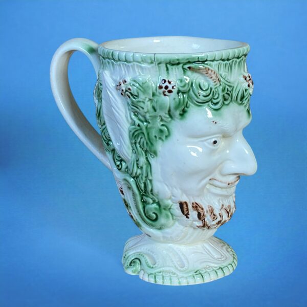 C18th English Creamware Satyr Mug.