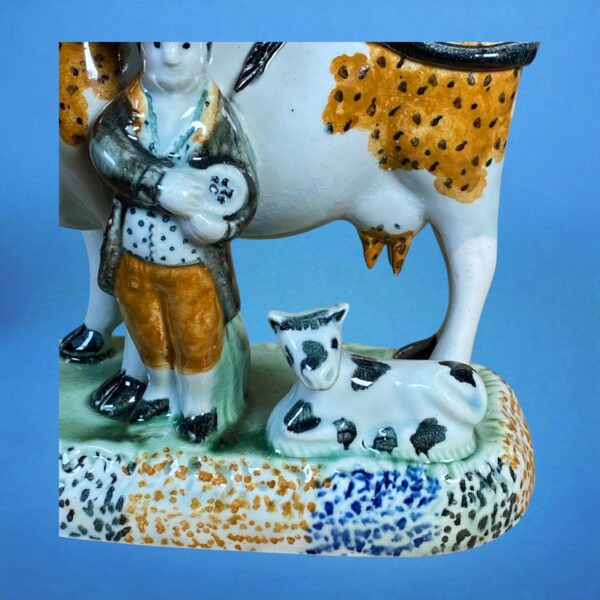 PrattWare Model of a Cow, With Male Attendant. - Image 9