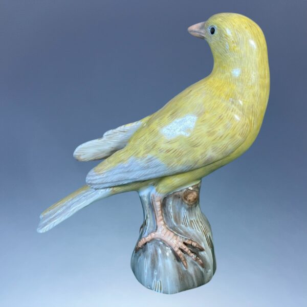 Pair of Meissen Porcelain Canaries, c1850 - Image 3