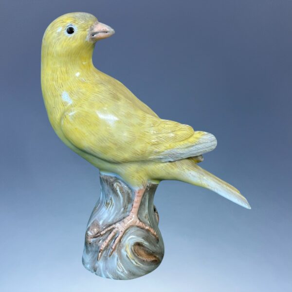 Pair of Meissen Porcelain Canaries, c1850 - Image 4
