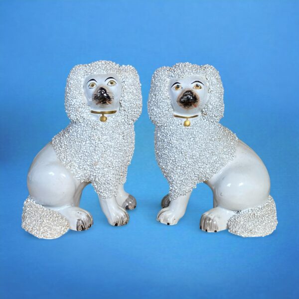 Pair of Victorian Staffordshire Poodles