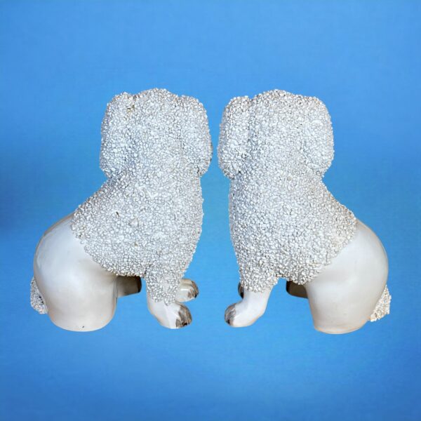 Pair of Victorian Staffordshire Poodles - Image 2