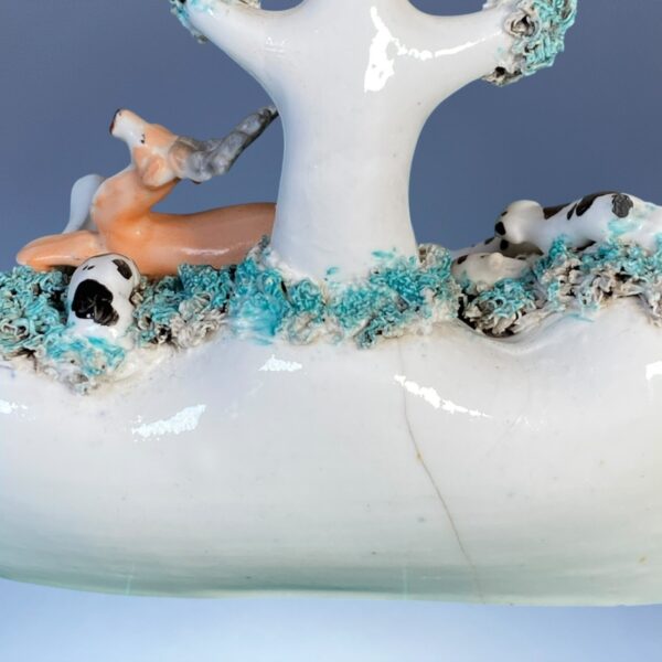 (Clearance)  C19th Staffordshire Porcelain Stag Hunt. - Image 2