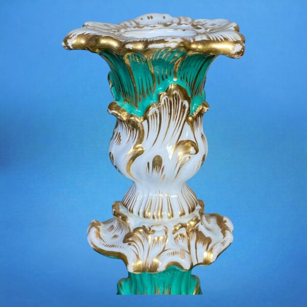 Pair of C19th English Porcelain Candlesticks - Image 6