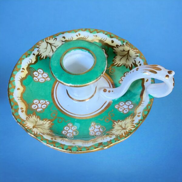 English Porcelain Small Chamberstick. - Image 3