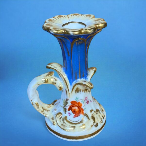 C19th English Porcelain Taper Stick