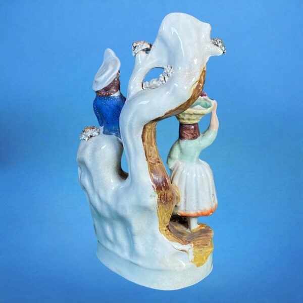 (Clearance) Victorian Staffordshire Spill Vase with Figures. - Image 6