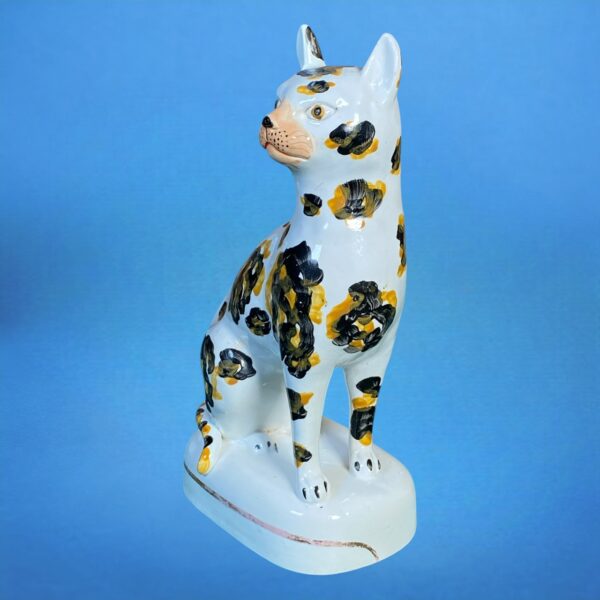 Victorian Staffordshire Large Model of a Cat. - Image 4