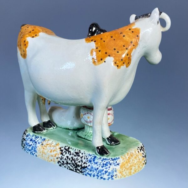 PrattWare Model of a Cow, With Female Attendant. - Image 4